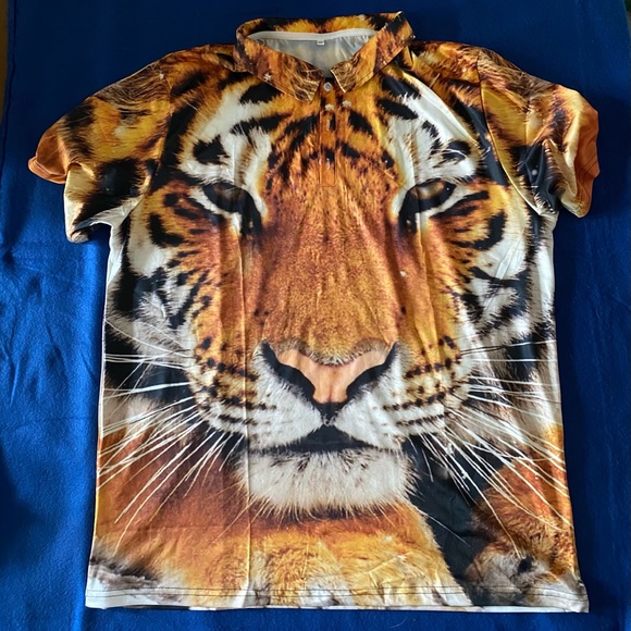 Other - 3/$30 Tiger Print Polo Shirt